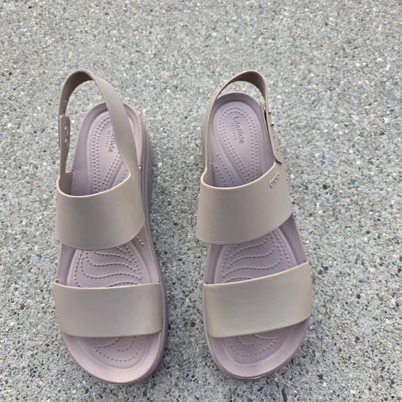 Litestride By Crocs Women’s Classic Platform Sandal in Blush Size 11 - Picture 8 of 12